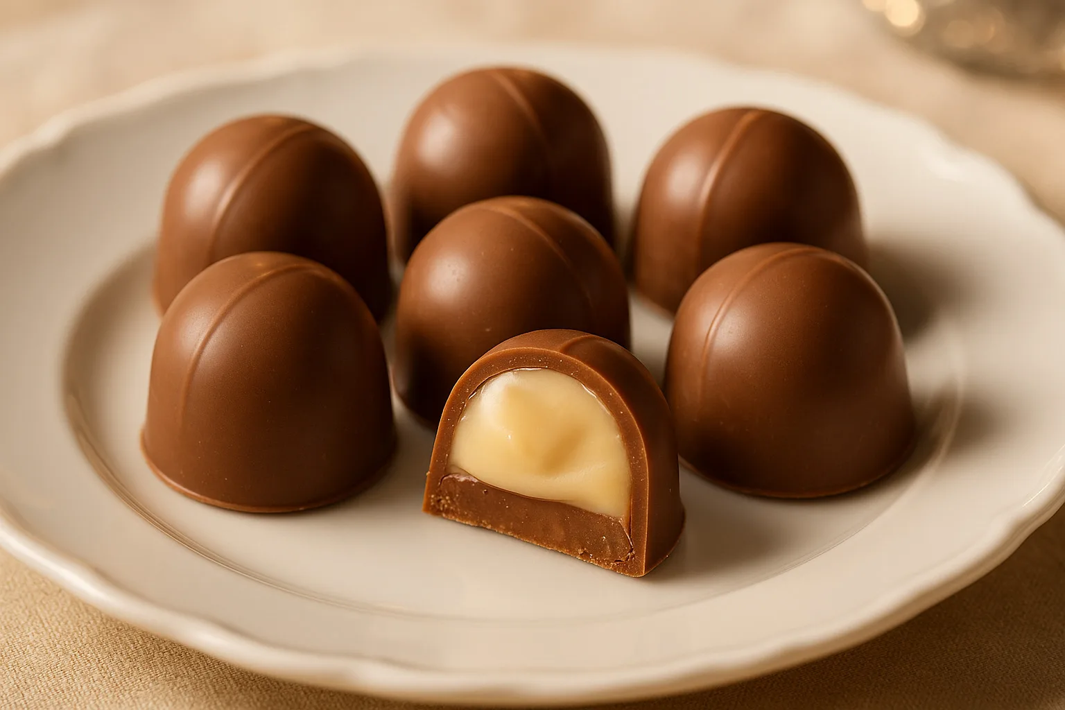 Pralinki z mlecznym nadzieniem low carb