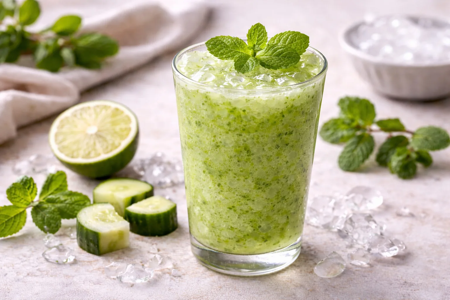 Cucumber Fizz – ogórkowo-limonkowy napój bez cukru
