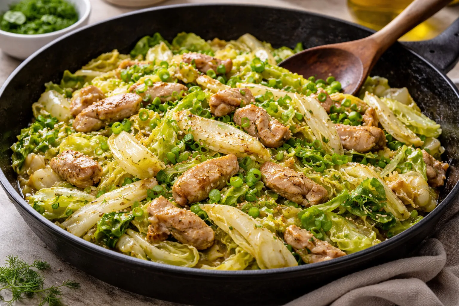 Stir-fry low carb z kapustą pekińską