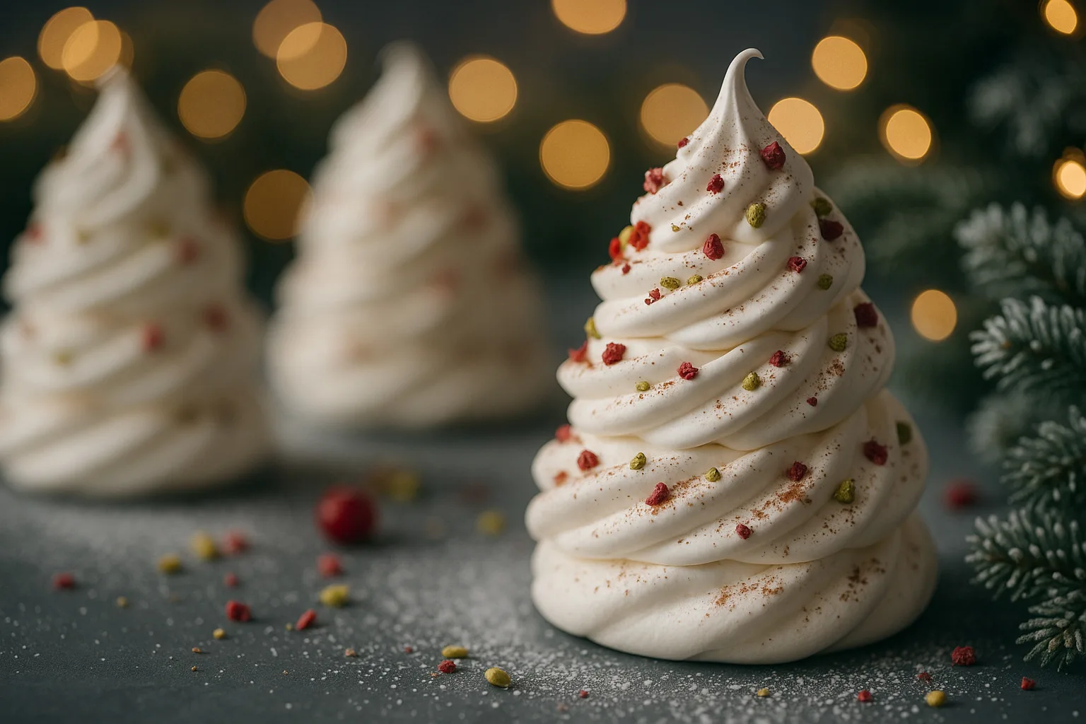 Śnieżne Choineczki Bezowe — low carb, lekkie jak obłok, świąteczne jak pierwsza gwiazdka