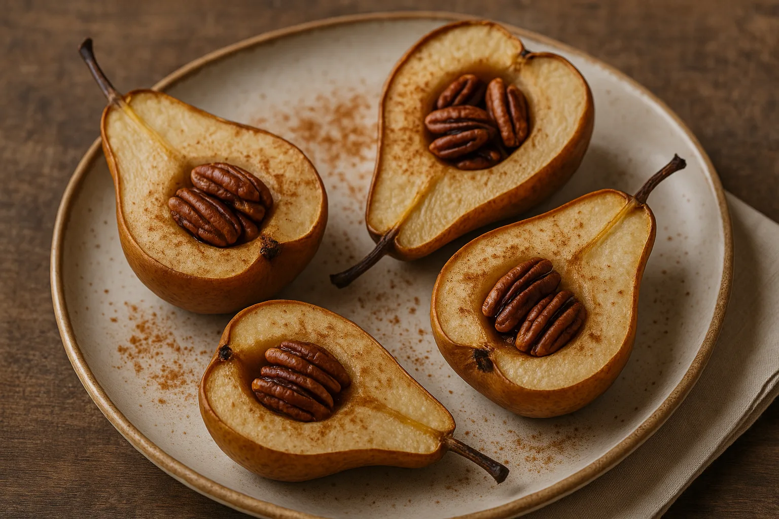 Pieczone gruszki z cynamonem