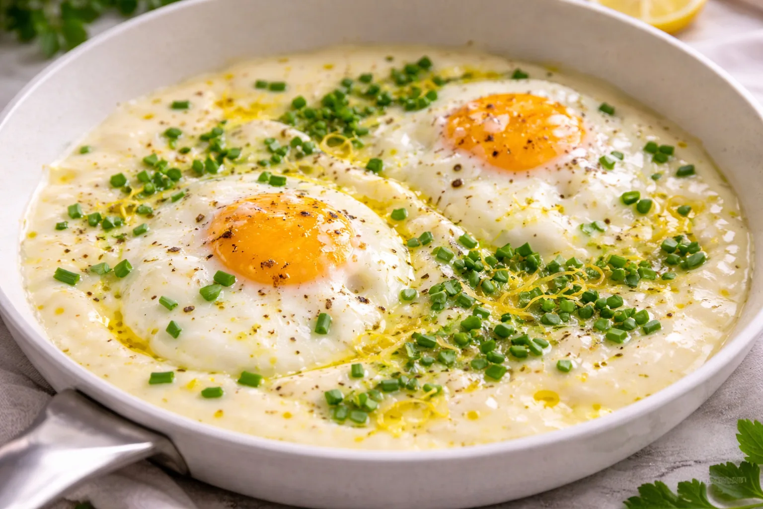 Jajka w sosie mascarpone z cytryną – prosty i stabilny obiad low carb